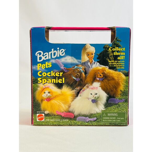 Vintage 1998 Barbie Pets Cocker Spaniel Dog Mattel New In Box - Picture 3 of 6